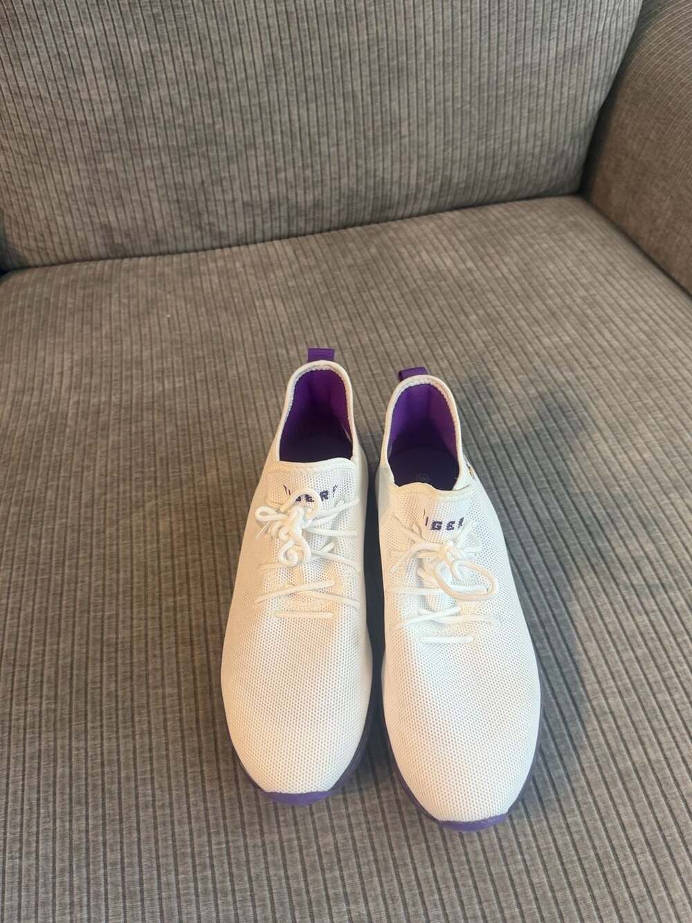 FOCO LSU Tigers Gradient Midsole White Sneakers